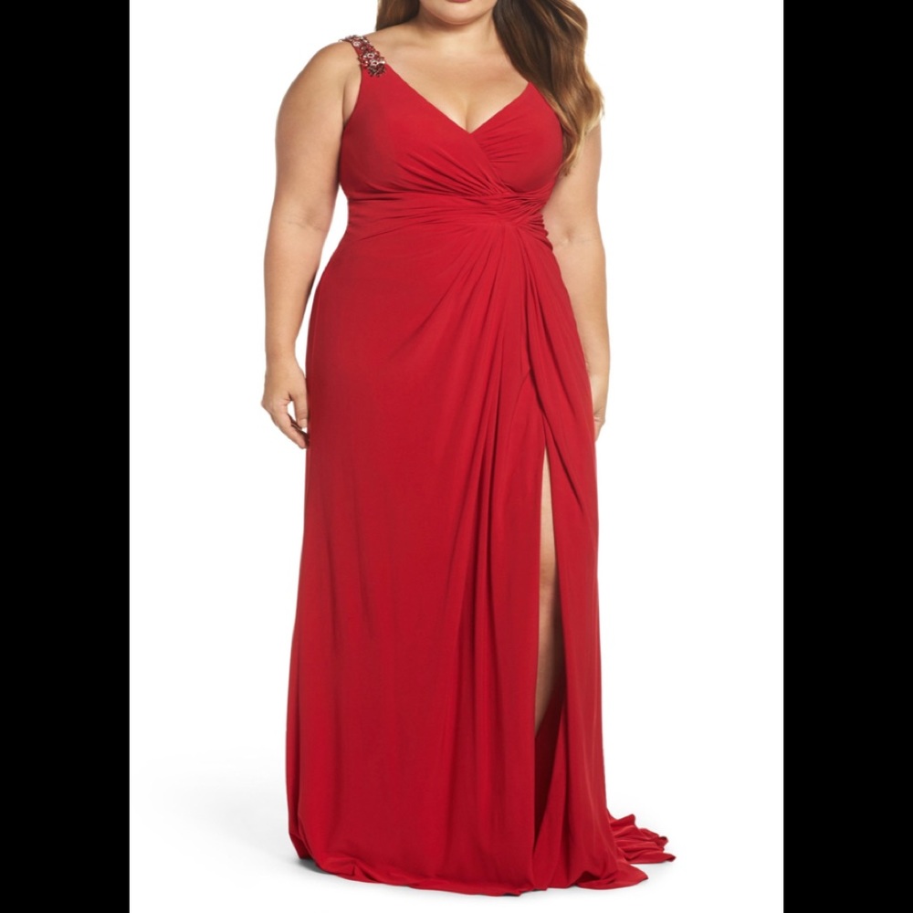 Mac Duggal embellished jersey gown 66388